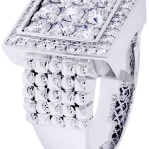 White Gold Mens Diamond Ring| 1.64 Carats| 15.17 Grams