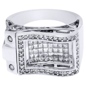 White Gold Mens Diamond Ring| 1.32 Carats| 14.04 Grams