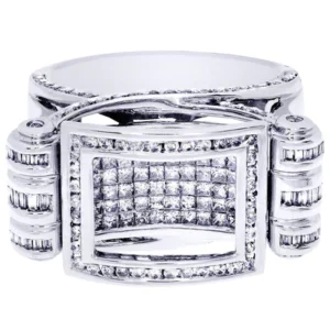 White Gold Mens Diamond Ring| 1.7 Carats| 15.5 Grams