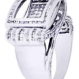 White Gold Mens Diamond Ring| 1.7 Carats| 15.5 Grams