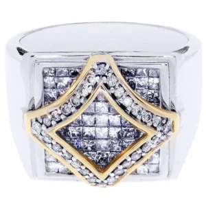 White Gold Mens Diamond Ring| 2.02 Carats| 11.8 Grams