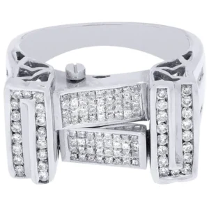 White Gold Mens Diamond Ring| 1.22 Carats| 11.83 Grams