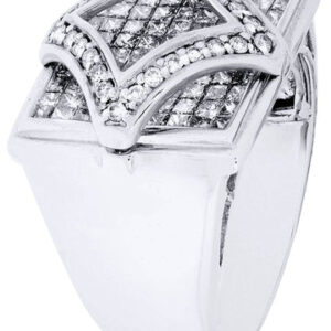 White Gold Mens Diamond Ring| 2 Carats| 11.15 Grams