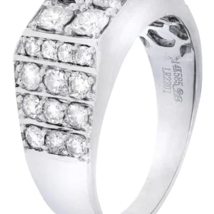 White Gold Mens Diamond Ring| 1.66 Carats| 7.43 Grams