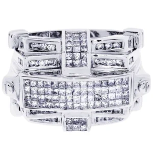 White Gold Mens Diamond Ring| 1.55 Carats| 16.98 Grams