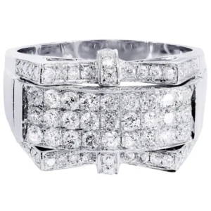 White Gold Mens Diamond Ring| 1.98 Carats| 9.8 Grams