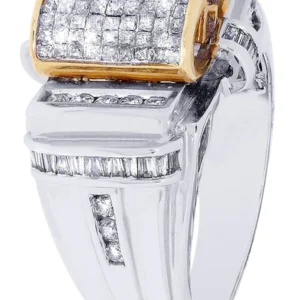 White Gold Mens Diamond Ring| 1.56 Carats| 12.32 Grams