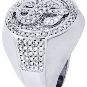 White Gold Mens Diamond Ring| 2.18 Carats| 23.68 Grams