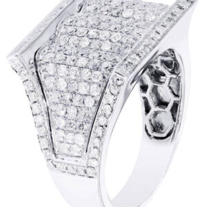 White Gold Mens Diamond Ring| 2.18 Carats| 11.35 Grams