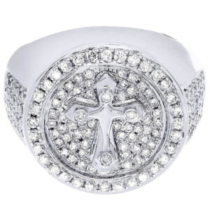 White Gold Mens Diamond Ring| 1.42 Carats| 13.07 Grams