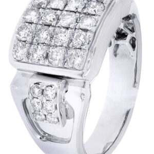 White Gold Mens Diamond Ring| 1.46 Carats| 9.94 Grams