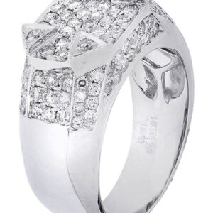 White Gold Mens Diamond Ring| 1.91 Carats| 12.01 Grams