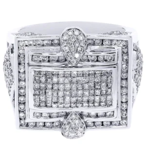 White Gold Mens Diamond Ring| 1.91 Carats| 14 Grams