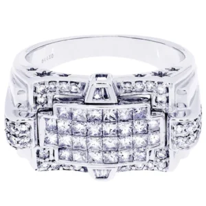 White Gold Mens Diamond Ring| 1.49 Carats| 10.81 Grams