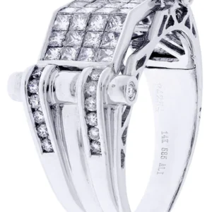 White Gold Mens Diamond Ring| 1.29 Carats| 9.52 Grams