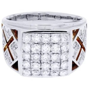 White Gold Mens Diamond Ring| 1.61 Carats| 12 Grams