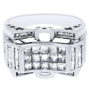 White Gold Mens Diamond Ring| 1.6 Carats| 10.5 Grams