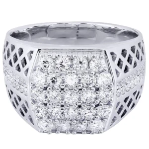 White Gold Mens Diamond Ring| 1.53 Carats| 12.89 Grams