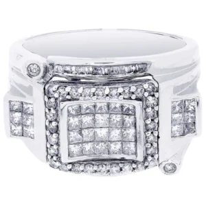 White Gold Mens Diamond Ring| 1.33 Carats| 12.39 Grams