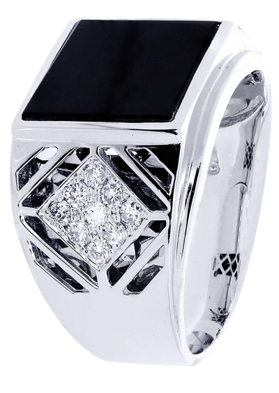 White Gold Mens Diamond Ring90