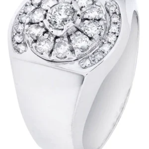 White Gold Pinky Diamond Ring| 0.9 Carats| 9.05 Grams