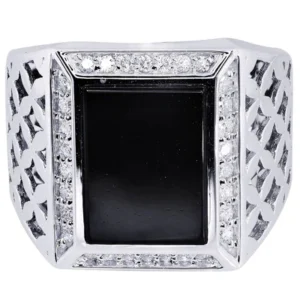 White Gold Pinky Diamond Ring| 0.44 Carats| 14.57 Grams