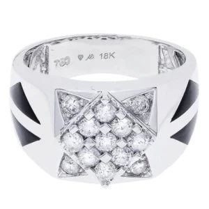 White Gold Pinky Diamond Ring| 0.85 Carats| 10.93 Grams