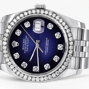 116200 | Hidden Clasp | Mens Rolex Datejust Watch | 36Mm | Blue Dial | Jubilee Band
