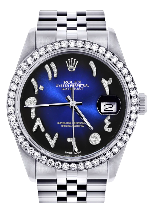 Diamond Mens Rolex Datejust Watch 16200 1
