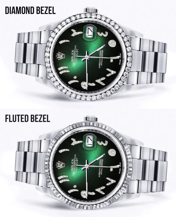 Diamond Mens Rolex Datejust Watch 16200 2