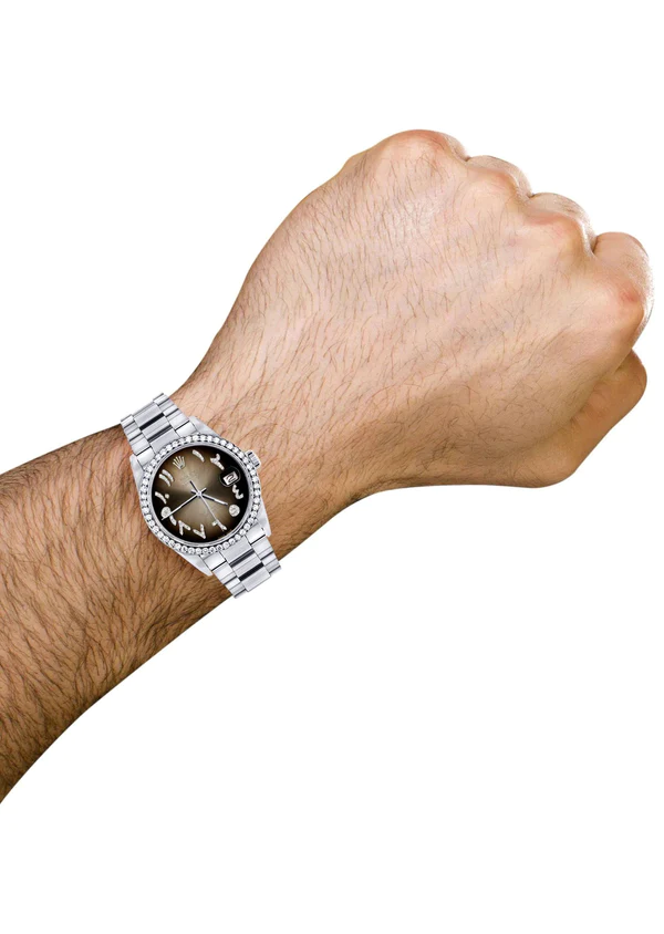 Diamond Mens Rolex Datejust Watch 16200 4