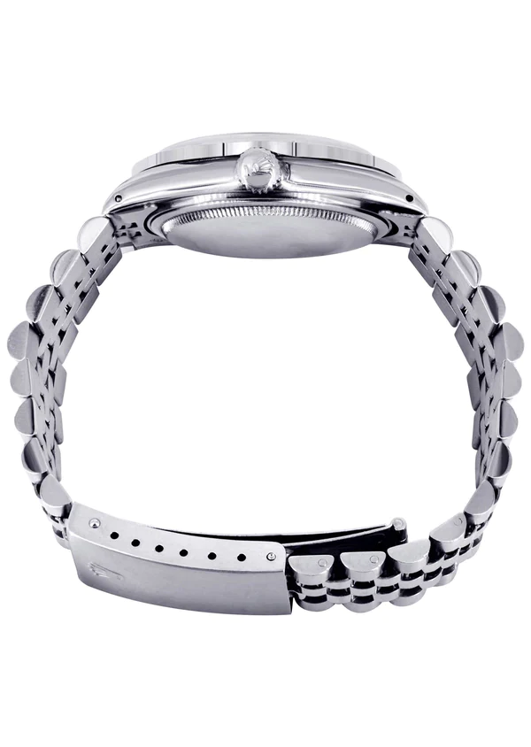 Diamond Mens Rolex Datejust Watch 16200 5