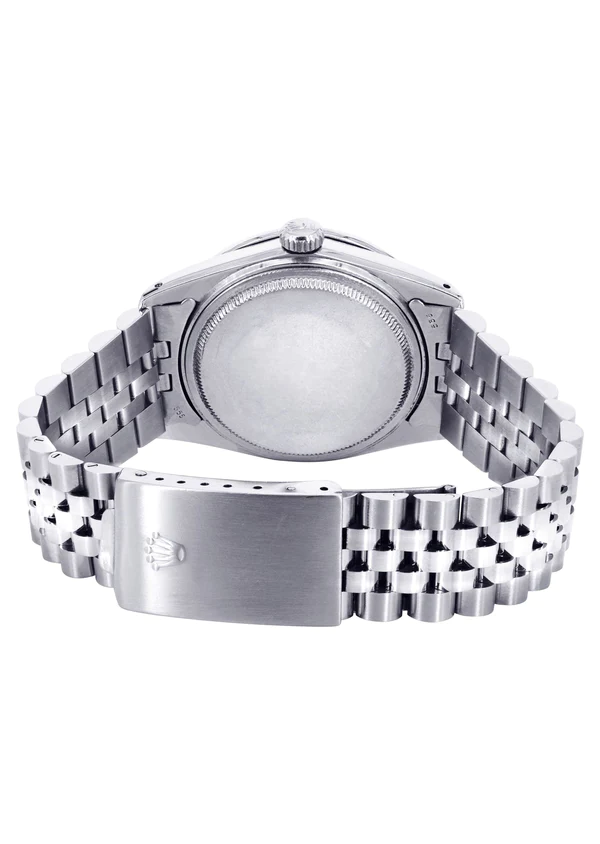 Diamond Mens Rolex Datejust Watch 16200 6