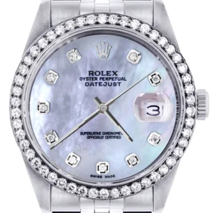 Mens Rolex Datejust Watch 16200 | 36Mm | Mother of Pearl Dial | Jubilee Band