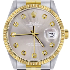 Mens Rolex Datejust Watch 16233 Two Tone | 36Mm | Grey Dial | Jubilee Band