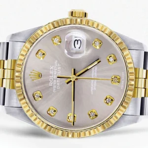 Mens Rolex Datejust Watch 16233 Two Tone | 36Mm | Grey Dial | Jubilee Band