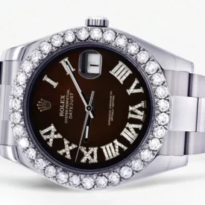 Rolex Datejust II Watch | 41 MM | Custom Black Chocolate Dial | Oyster Band