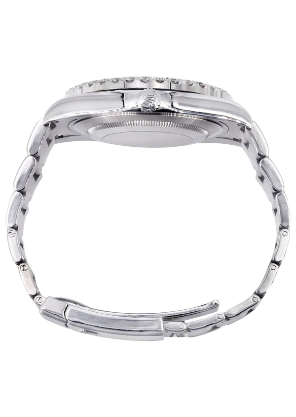 Rolex Datejust II Watch 41 MM Custom Diamond Pave Roman Dial Oyster Band 6