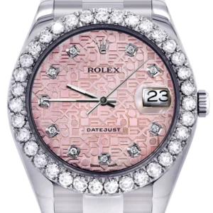 Rolex Datejust II Watch | 41 MM | Custom Pink Jubilee Diamond Dial | Oyster Band