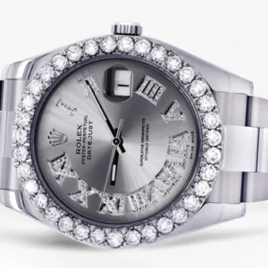 Rolex Datejust II Watch | 41 MM | Custom Silver Roman Dial | Oyster Band