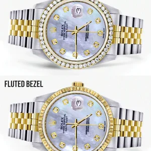 Two Tone Rolex Datejust Watch 16233 for Men | 36Mm | Mother of Pearl Dial | Jubilee Band