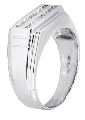 White Gold Mens Diamond Ring123