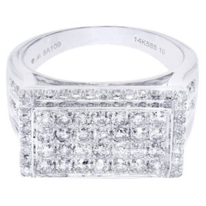 White Gold Mens Diamond Ring| 1.87 Carats| 10.36 Grams