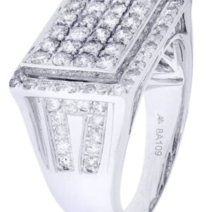 White Gold Mens Diamond Ring| 1.87 Carats| 10.36 Grams