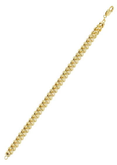 14K Gold Bracelet Hollow Franco32