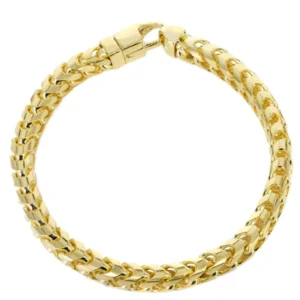 14K Gold Bracelet Solid Franco