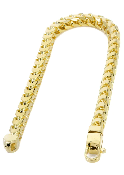 14K Gold Bracelet Solid Franco55