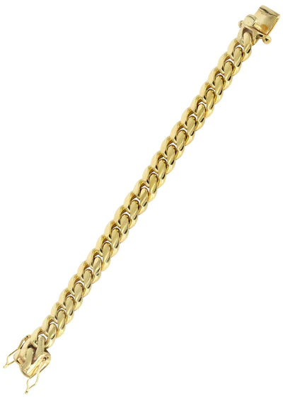14K Gold Bracelet Solid Miami Cuban Link3