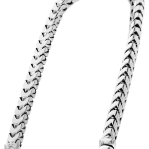 14K White Gold Bracelet Solid Franco