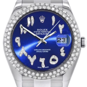Rolex Datejust II Watch | 41 MM | Blue Arabic Dial | Two Row | Oyster Band